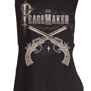 Se7en Deadly Peacemaker Guns Muscle Tee Tattoo